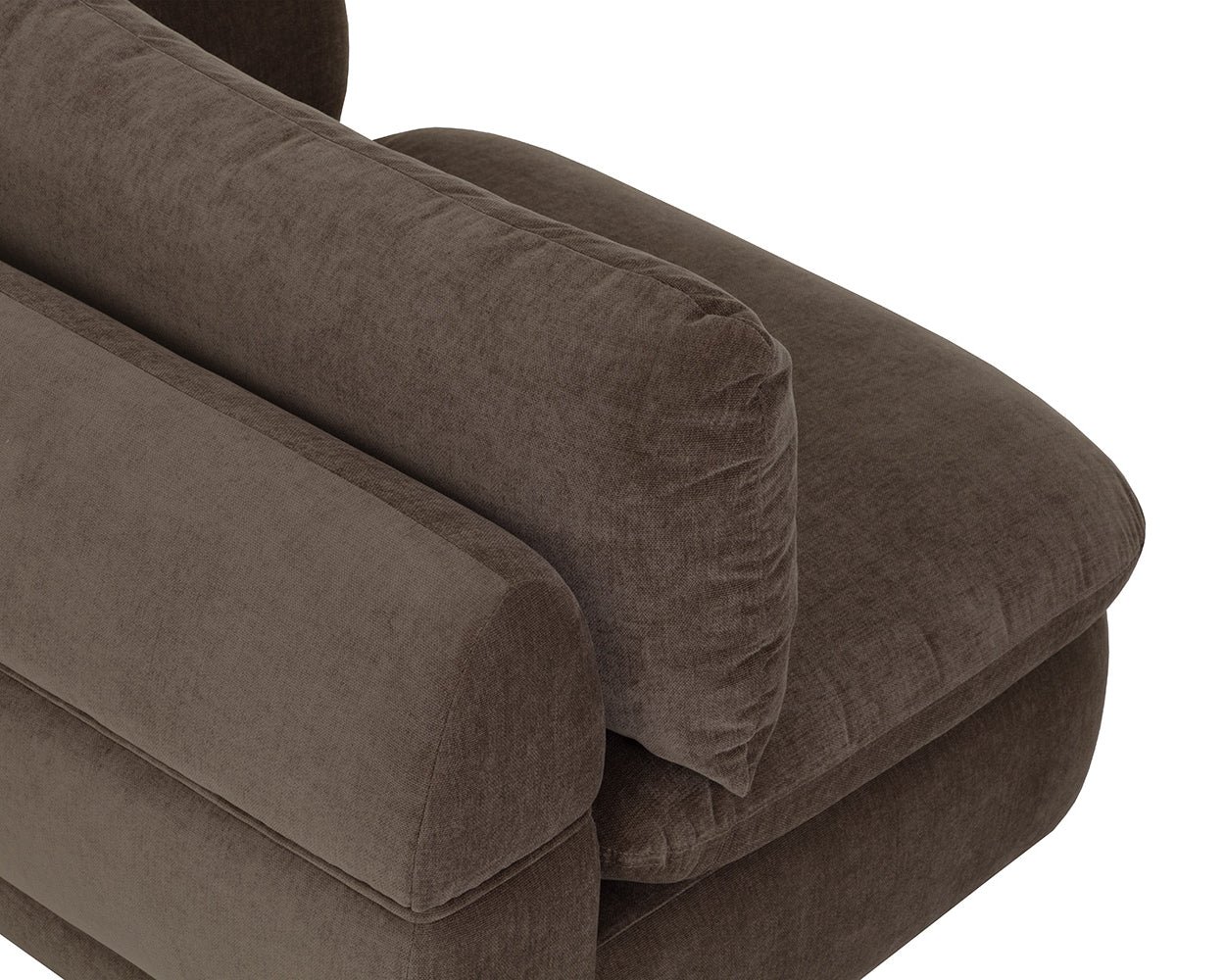 Oressa Modular - Right Armchair Danny Dusty Brown - Image 7