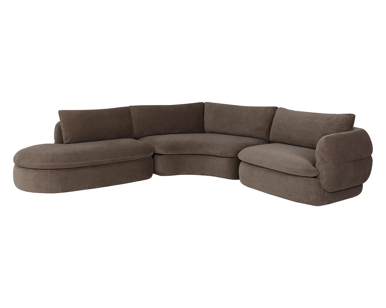 Oressa Modular - Right Armchair Danny Dusty Brown - Image 10