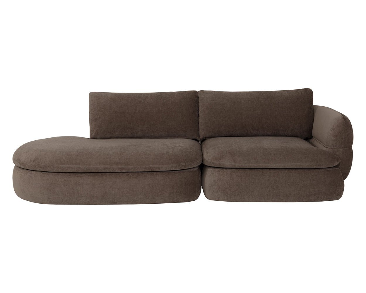 Oressa Modular - Left Chaise Danny Dusty Brown - Image 7
