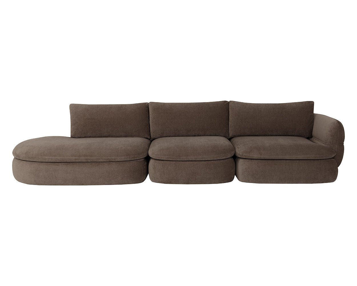 Oressa Modular - Left Chaise Danny Dusty Brown - Image 8