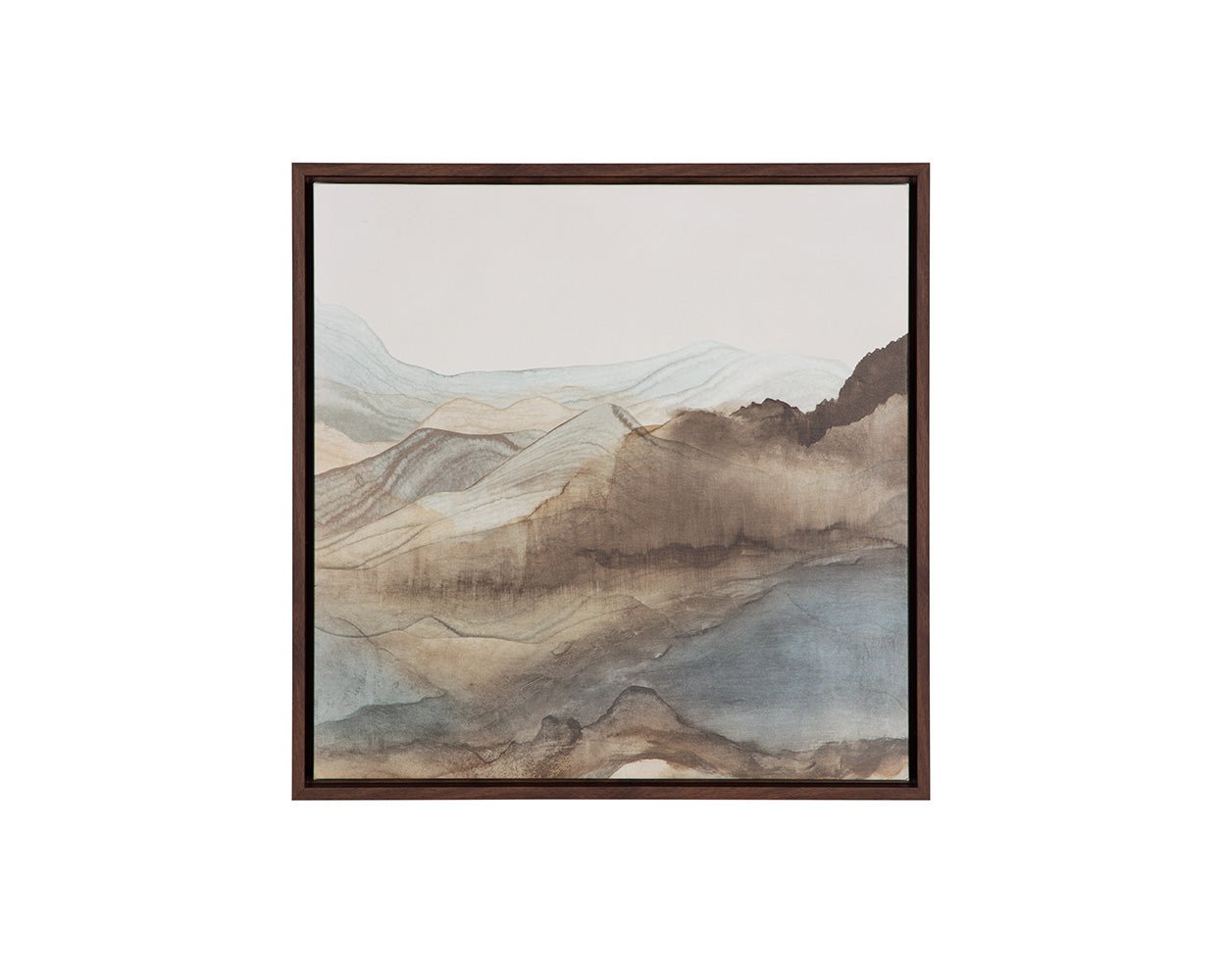 Cordillera I - 24" X 24" - Brown Floater Frame Blue - Image 7