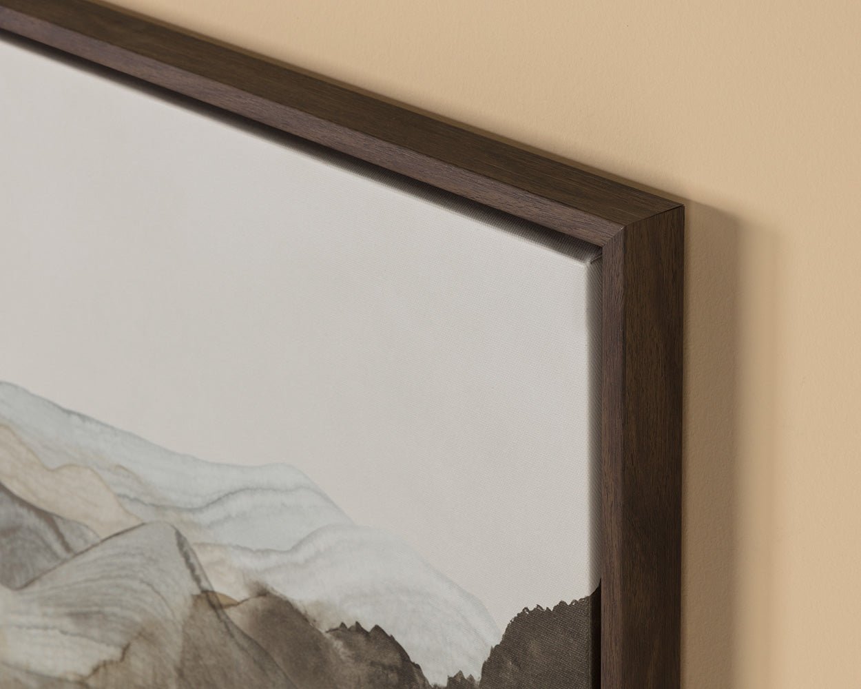 Cordillera I - 24" X 24" - Brown Floater Frame Blue - Image 6