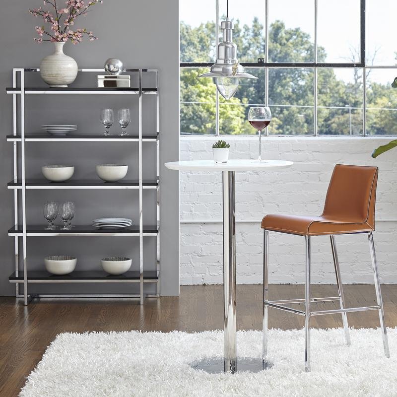 Gilbert 5 Shelving Unit in Black with Chrome Frame - Image 4