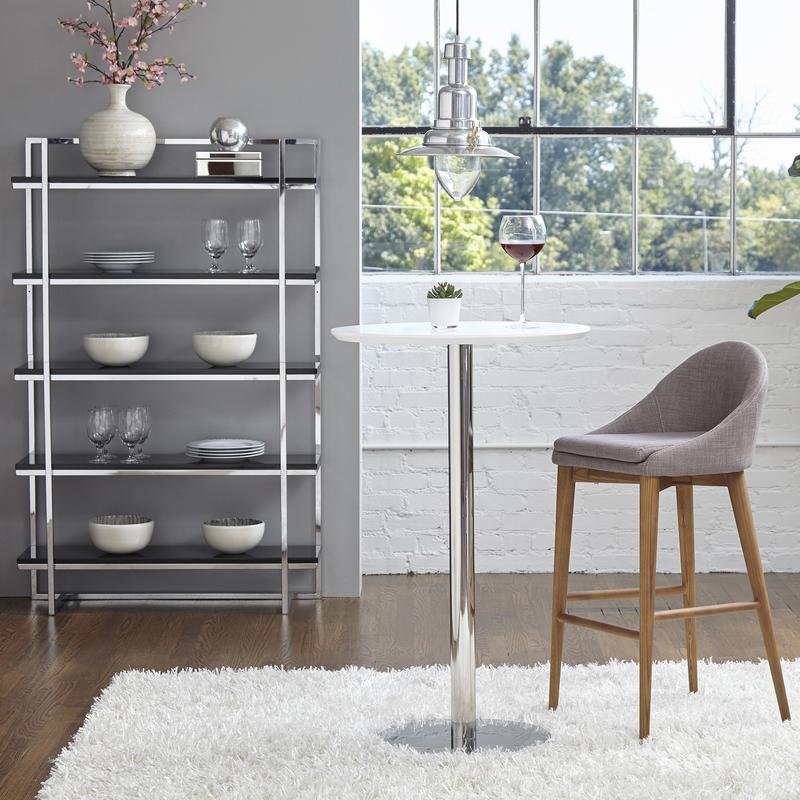 Gilbert 5 Shelving Unit in Black with Chrome Frame - Image 5