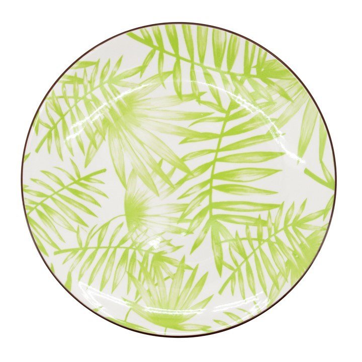 Kiri Porcelain 8.5" Diameter Side Plate - Palm Leaf