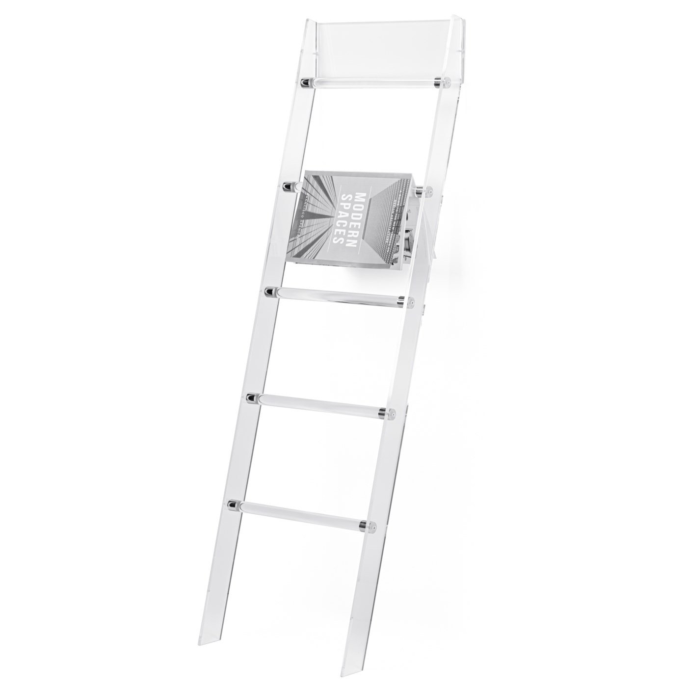 Acrylic Ladder 56 Inch Tall Towel / Magazine Rack - Image 2