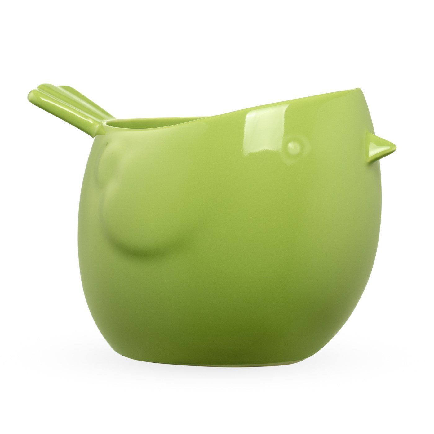 Finch Bird Ceramic Drop Pot Planter - Green - Image 2