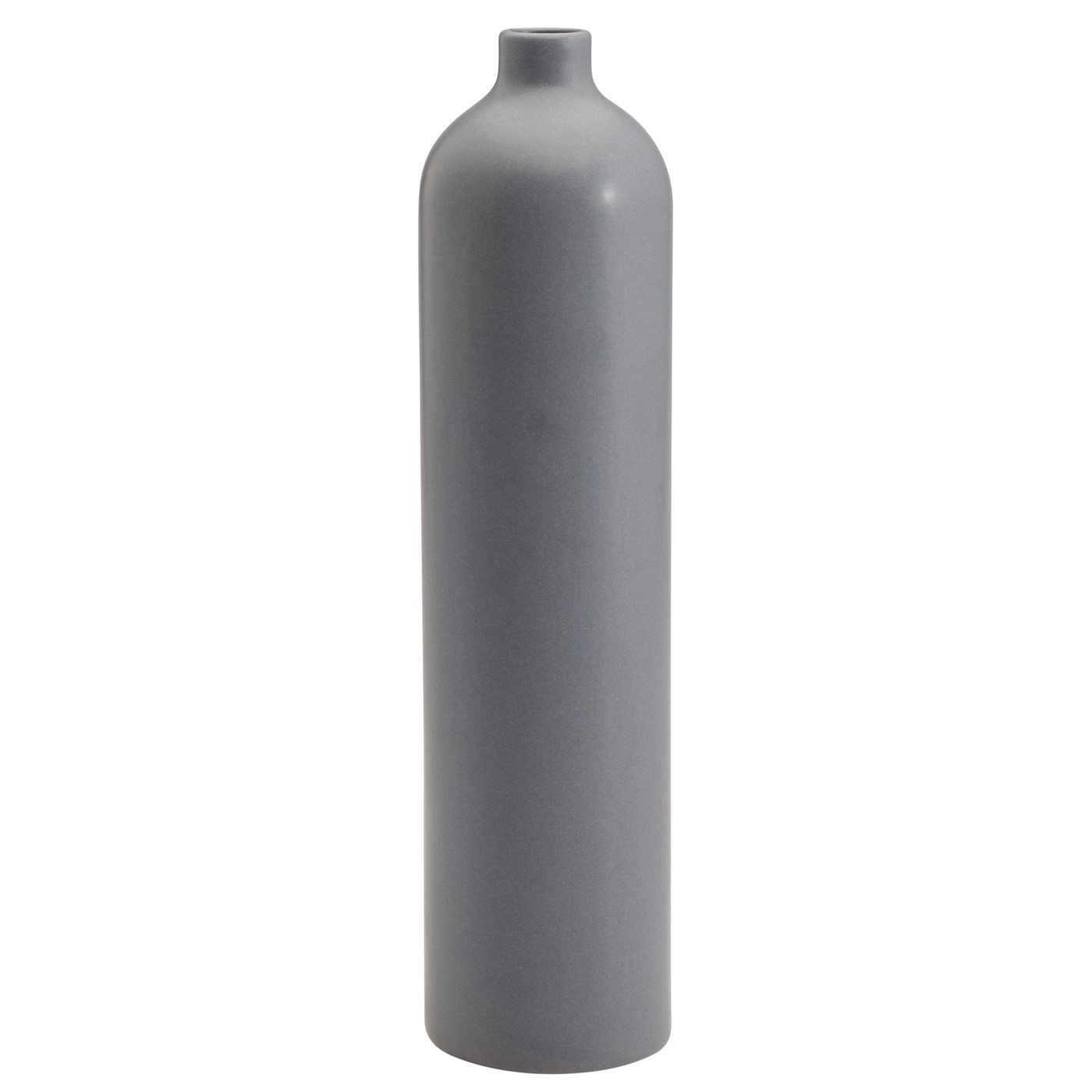 Komi 14h" Ceramic Bottle Vase - Grey - Image 5