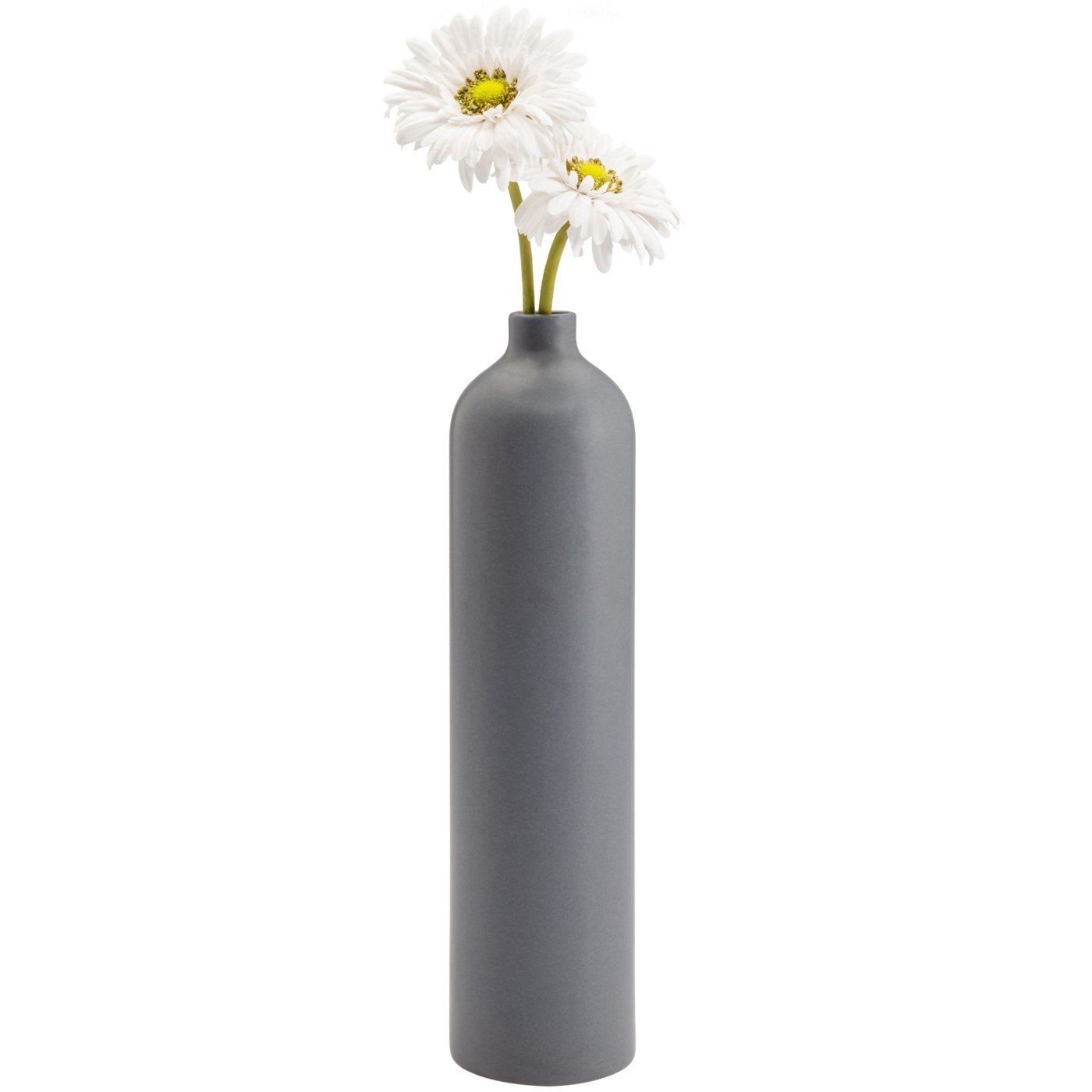 Komi 14h" Ceramic Bottle Vase - Grey - Image 2