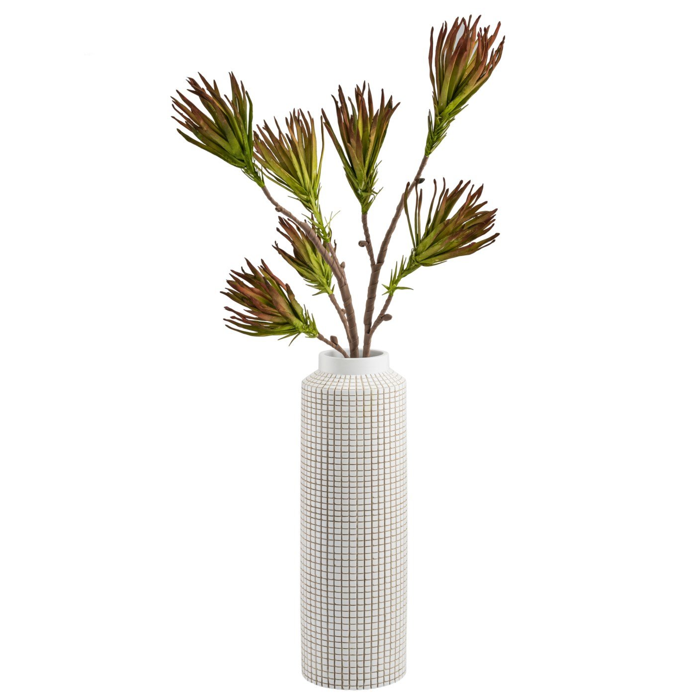 Allic Grid Carved Resin 16.5 Inch Tall Vase - Image 6