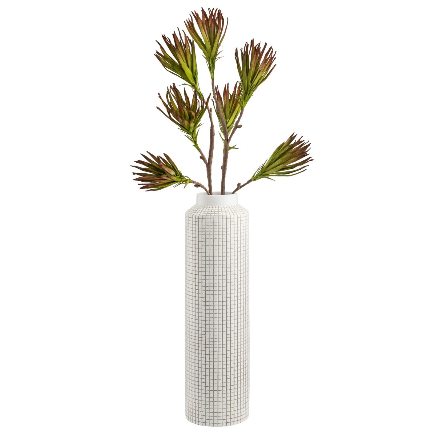 Allic Grid Carved Resin 21 Inch Tall Vase - Image 6