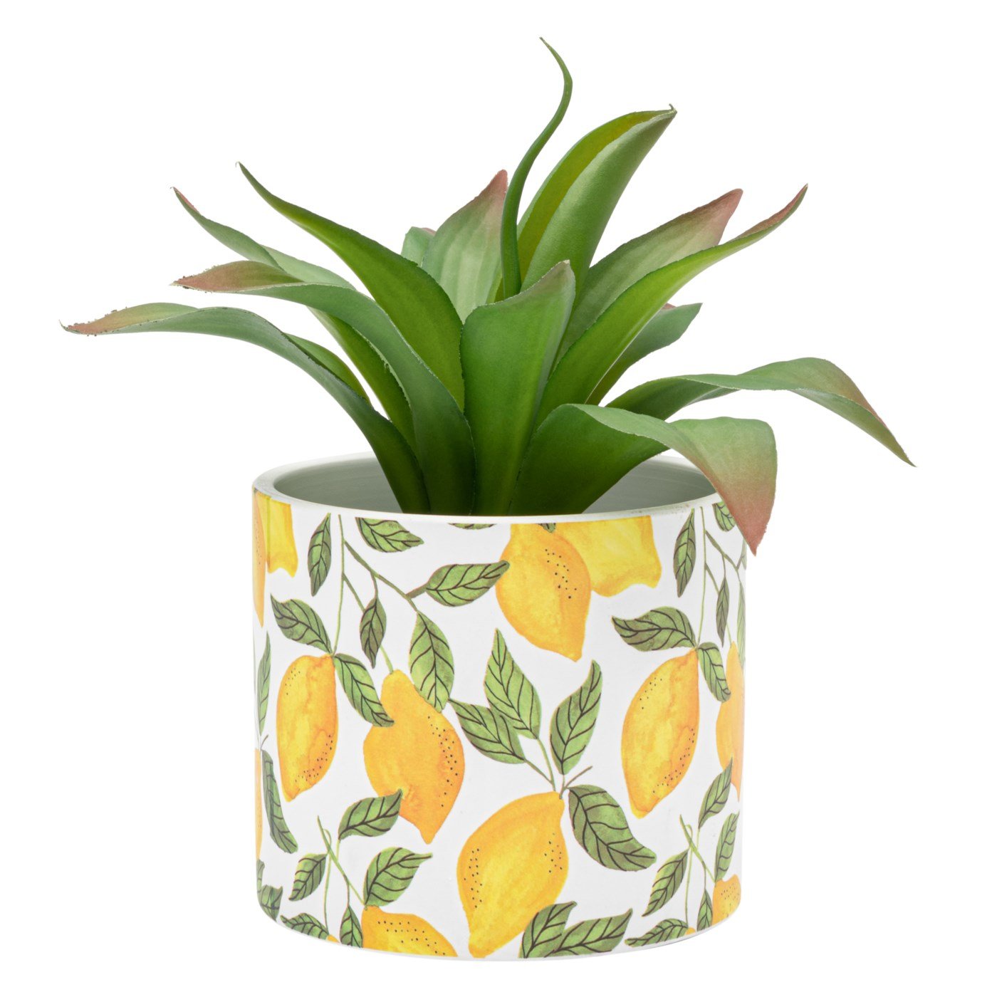 Gazebo Lemon Motif 4.5dx4h" Ceramic Drop Pot Planter - Image 6
