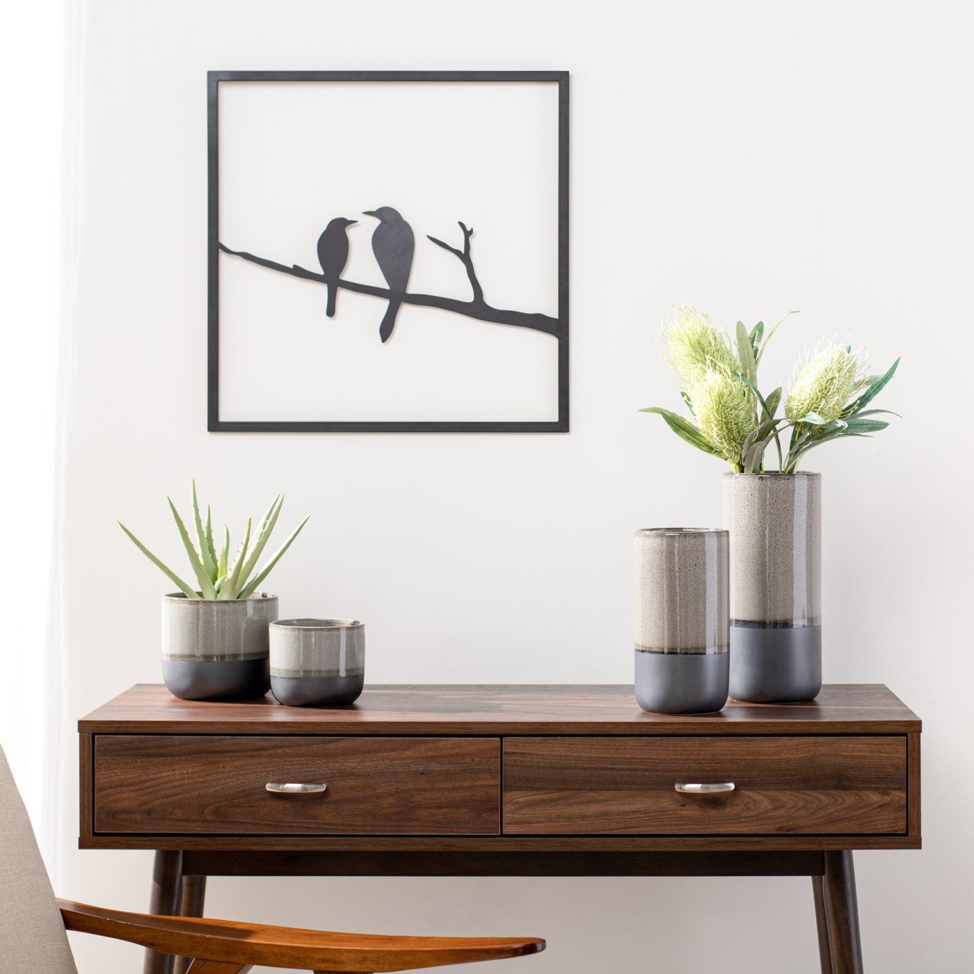 Tolo Two Tone Glaze 4.5d" Ceramic Drop Pot Planter - Grey - Image 6