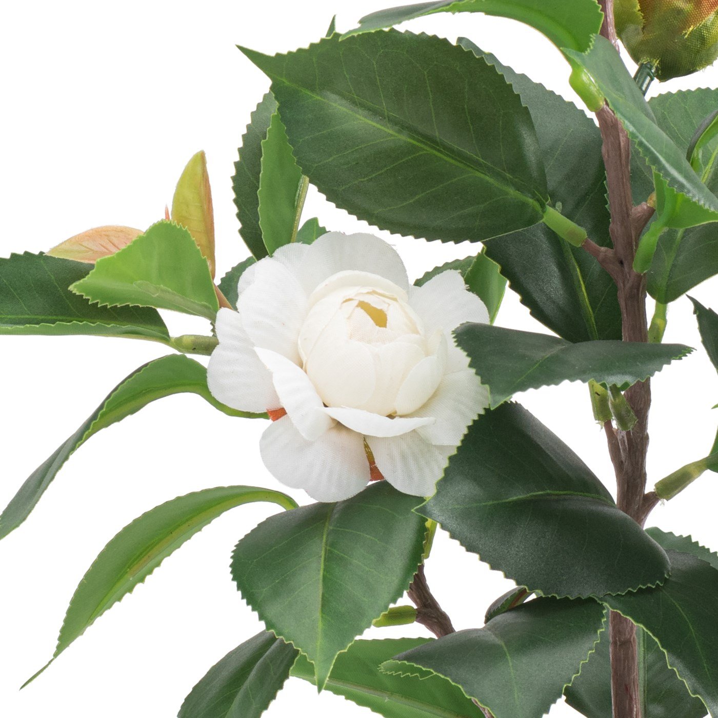 Rose Potted 11h" Faux Flowering Plant - White - Image 3