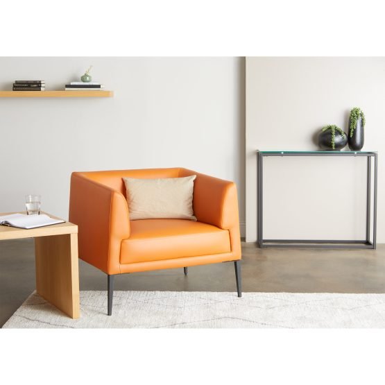 Sandor Console Table with Clear Tempered Glass Top and Black Frame - Image 8