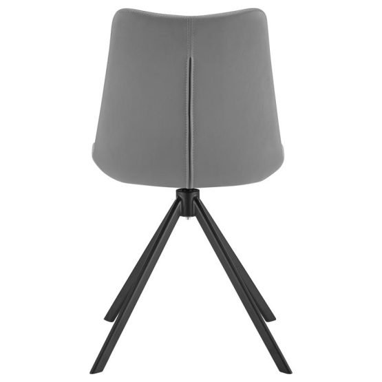 Vind Swivel Side Chair in Gray with Black Legs - Image 5
