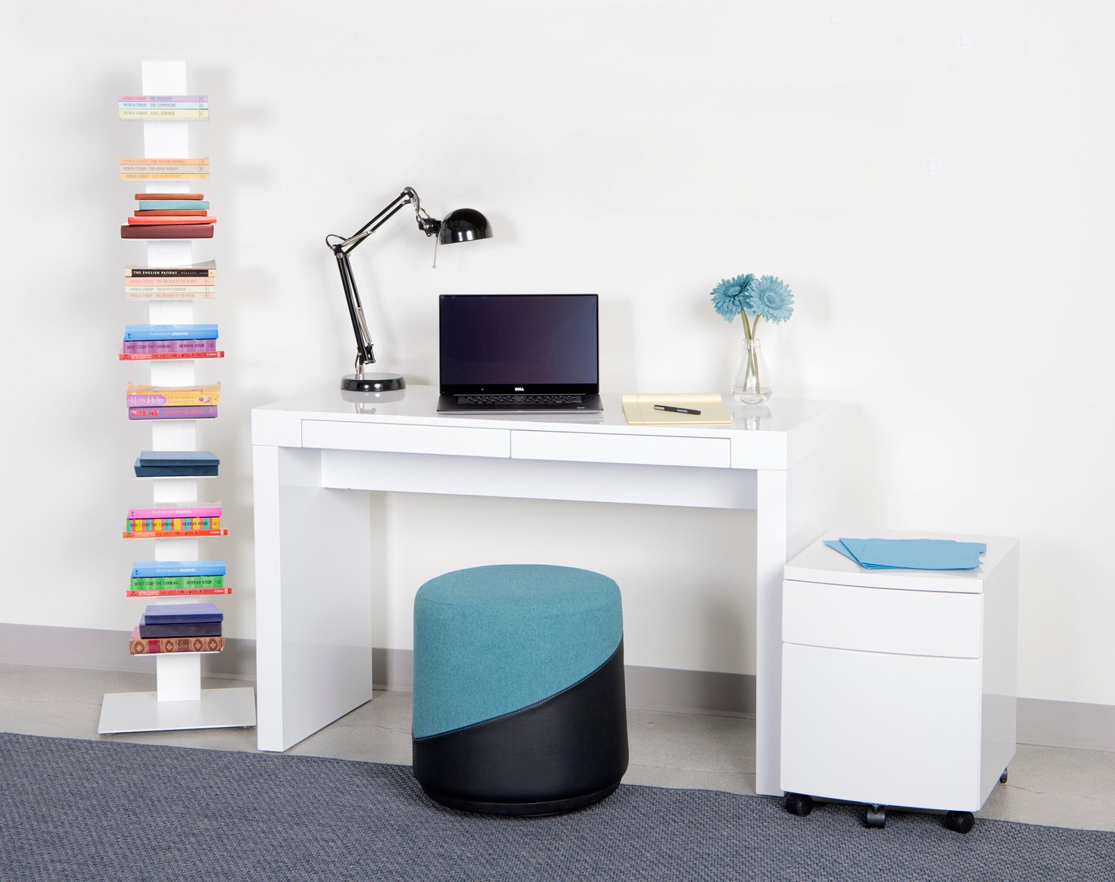 Sapiens Bookcase/Shelf/Shelving Tower in White - Image 9