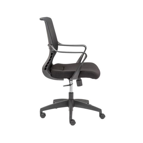 Airi Office Chair in Black Mesh and Fabric with Black Frame - Image 3