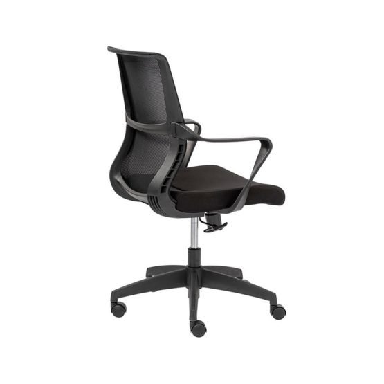 Airi Office Chair in Black Mesh and Fabric with Black Frame - Image 4