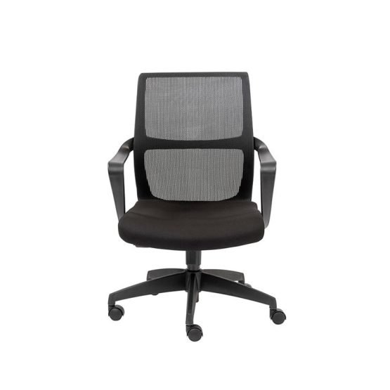 Airi Office Chair in Black Mesh and Fabric with Black Frame - Image 6