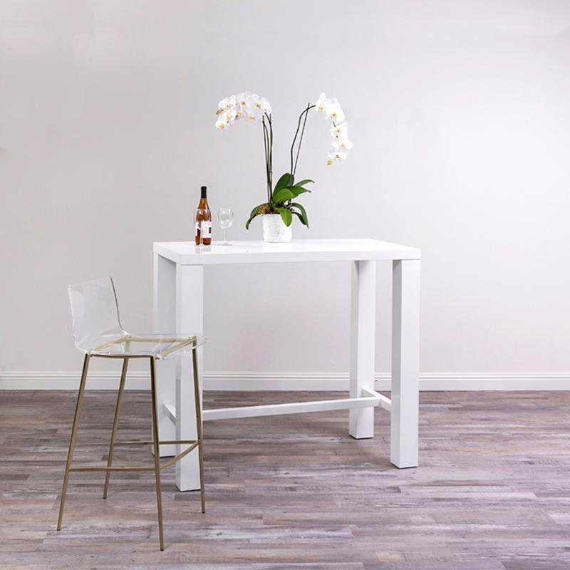 Cilla Bar Stool in Clear with Matte Brushed Gold Legs - Image 6