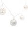 Lucent Metal Filigree Ball 10 LED Battery Light String - Silver