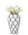 Abstract Lattice Outline 10.5 Inch Tall Ceramic Vase