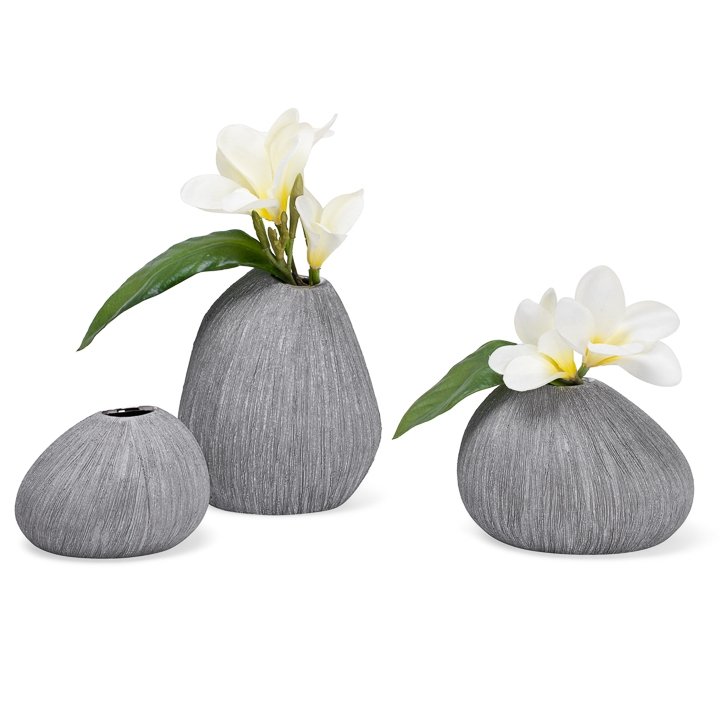 Granite Finish 3 Piece Assorted Ceramic Mini Bud Vase Set - Image 2