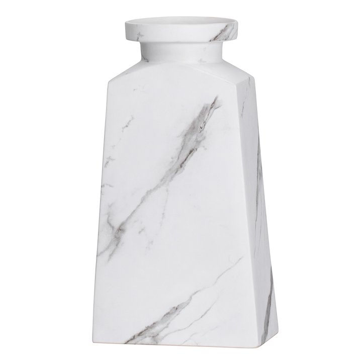 Aris Marble Ceramic 16h" Tapered Urn Vase