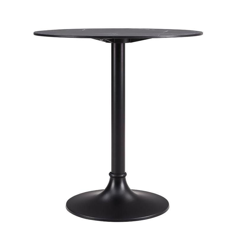 Jannie Bistro Table in Black with Black Column and Base