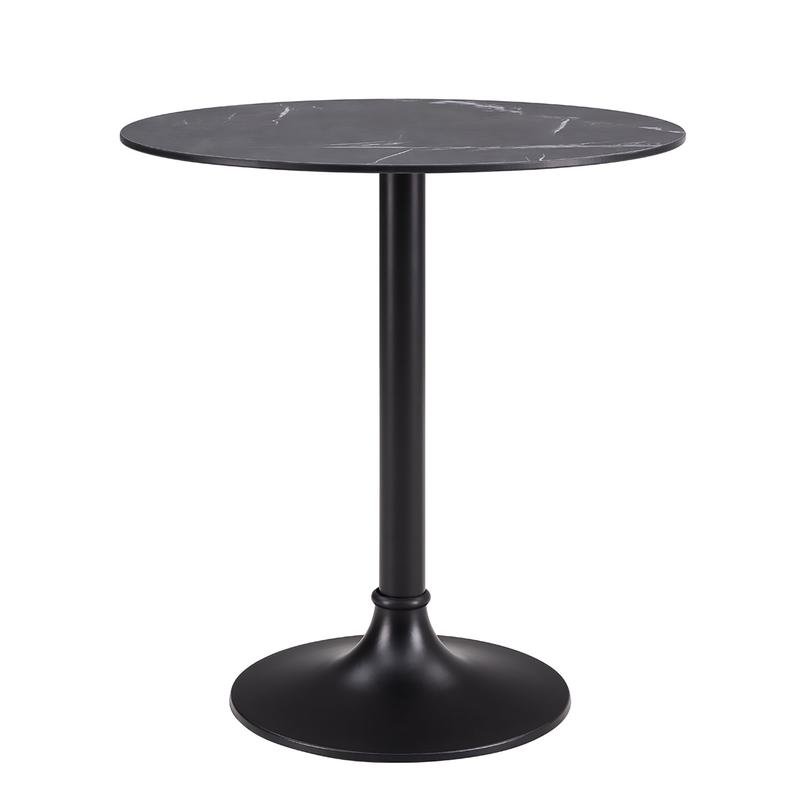 Jannie Bistro Table in Black with Black Column and Base - Image 2