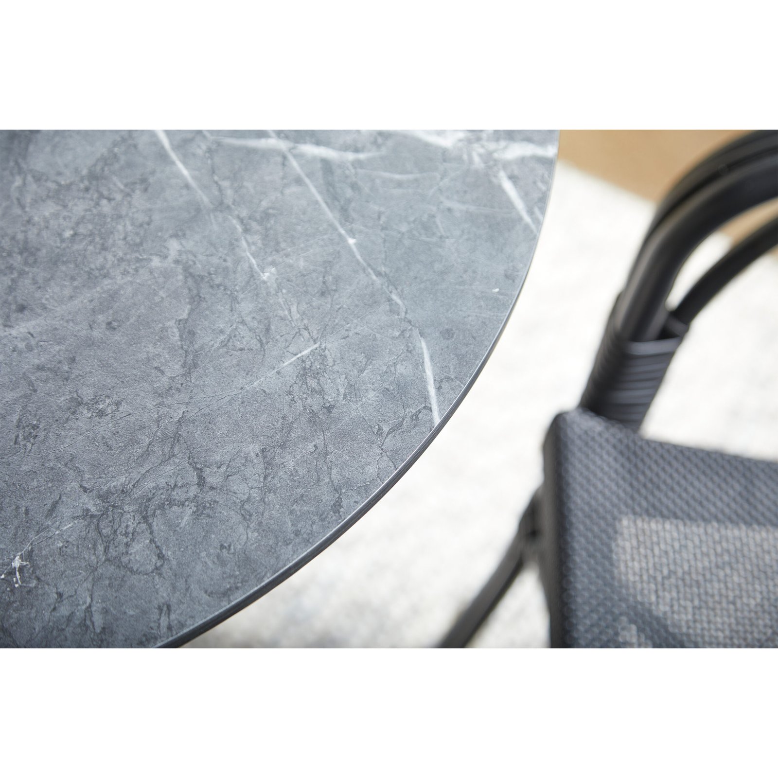 Jannie Bistro Table in Black with Black Column and Base - Image 6