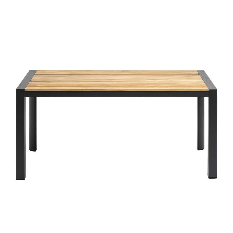 Skog Dining Table in Natural Teak with Anthracite Legs - Image 2