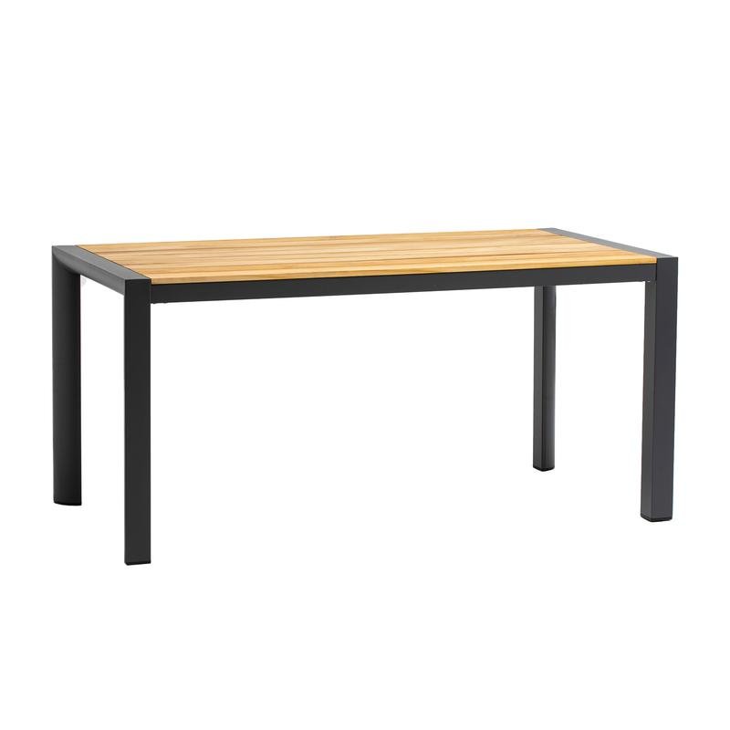 Skog Dining Table in Natural Teak with Anthracite Legs - Image 3