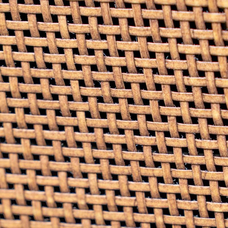 Miriam Coffee Table in Brown with Natural Wicker - Image 7