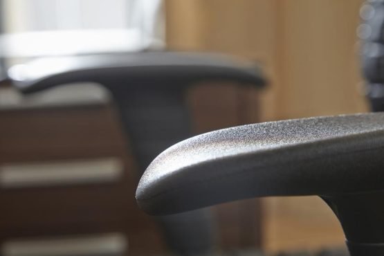 Baba Flat High Back Office Chair in Black with Graphite Black Frame and Black Base - Image 6