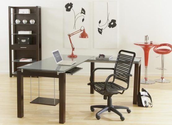 Bungie Flat High Back Office Chair in Black with Graphite Black Frame and Black Base - Image 5