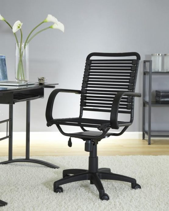 Bungie Flat High Back Office Chair in Black with Graphite Black Frame and Black Base - Image 6