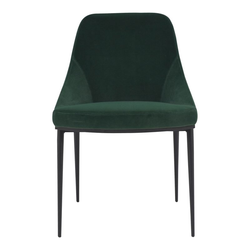 SEDONA DINING CHAIR VELVET - SET OF TWO GREEN