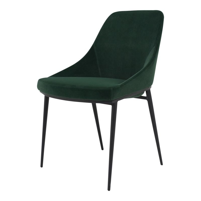 SEDONA DINING CHAIR VELVET - SET OF TWO GREEN - Image 5