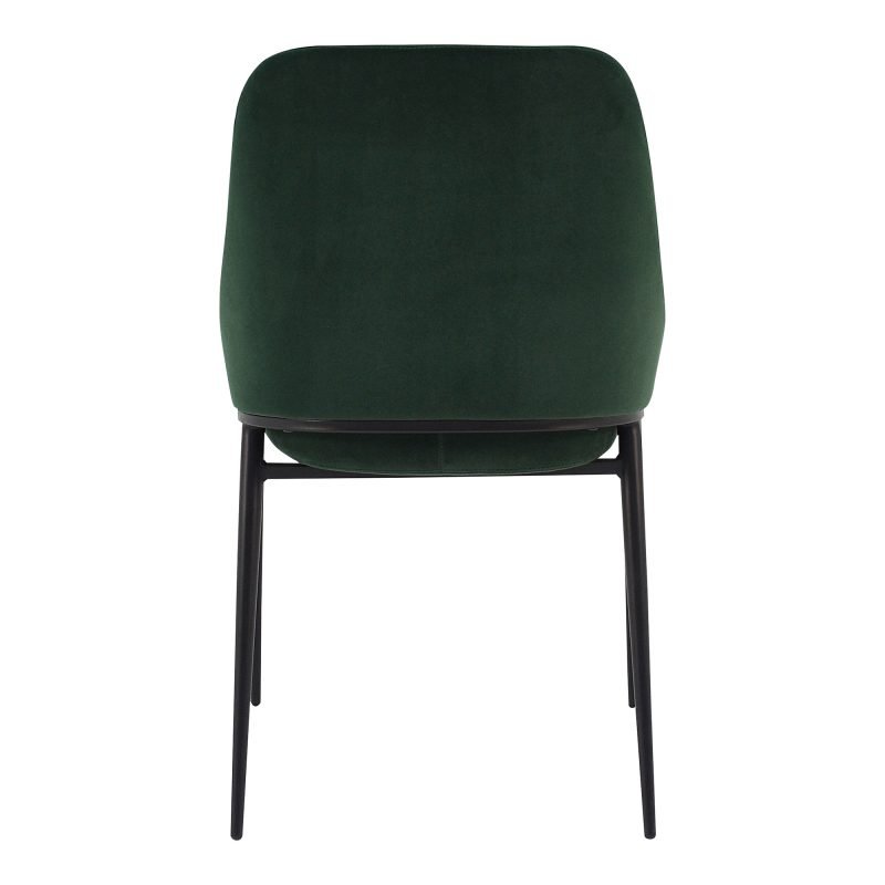 SEDONA DINING CHAIR VELVET - SET OF TWO GREEN - Image 3
