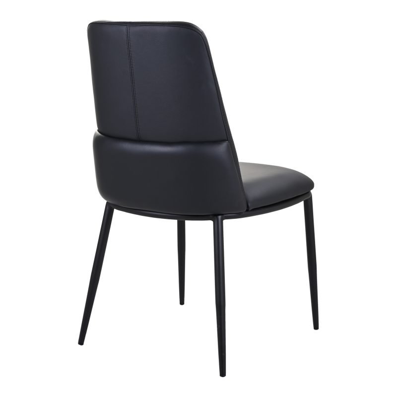 DOUGLAS DINING CHAIR - SET OF TWO BLACK - Image 4