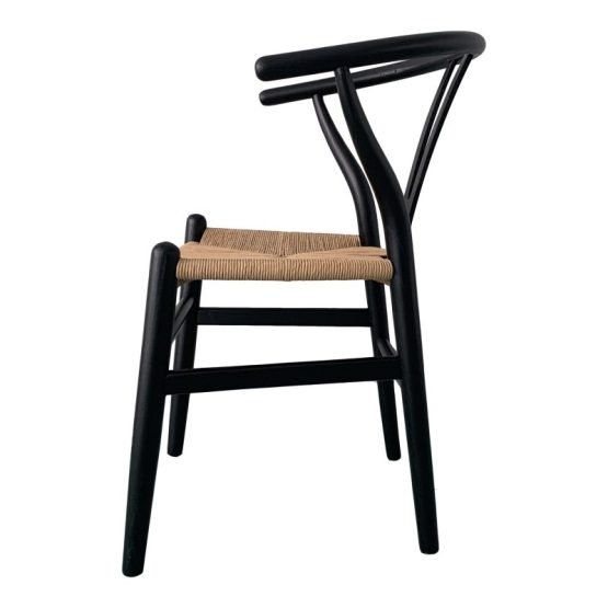 VENTANA DINING CHAIR BLACK AND NATURAL - SET OF TWO BLACK AND NATURAL - Image 4