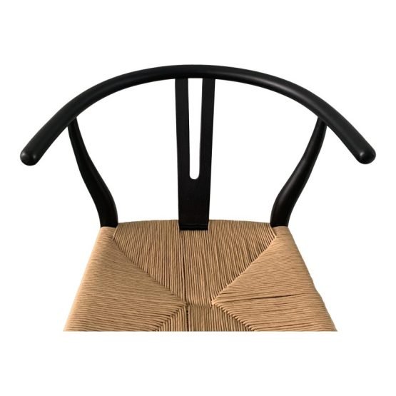 VENTANA DINING CHAIR BLACK AND NATURAL - SET OF TWO BLACK AND NATURAL - Image 2