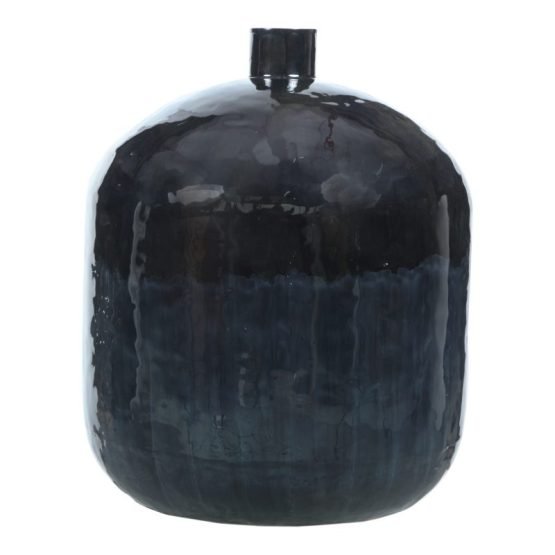 BLUE MOUNTAIN VASE SHORT DARK BLUE