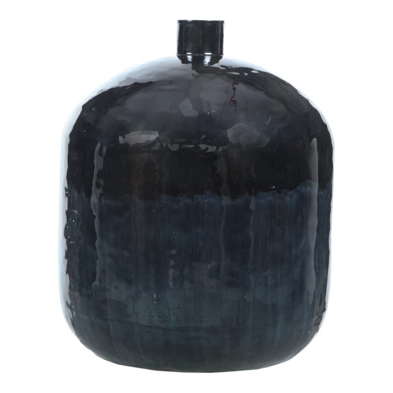 BLUE MOUNTAIN VASE SHORT DARK BLUE