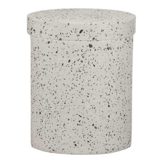 LYON OUTDOOR STOOL WHITE TERRAZZO LIGHT GREY - Image 3
