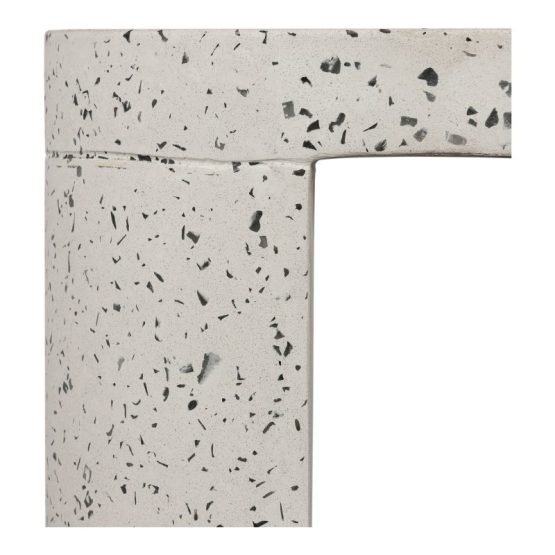 LYON OUTDOOR STOOL WHITE TERRAZZO LIGHT GREY - Image 4