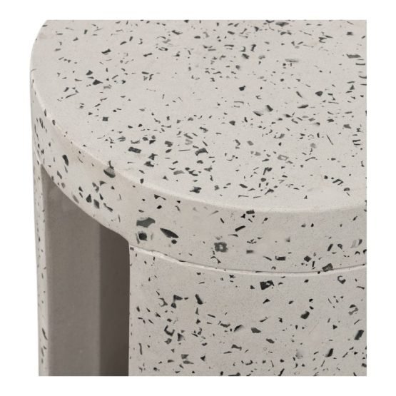 LYON OUTDOOR STOOL WHITE TERRAZZO LIGHT GREY - Image 5