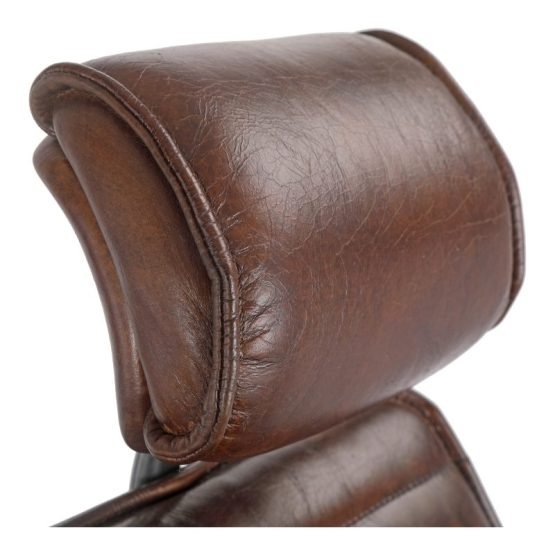 EXECUTIVE OFFICE CHAIR LEATHER DARK BROWN - Image 6